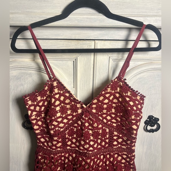 Lulus‎ Beauty and Lace Plum Purple Crochet Lace Mini Dress Cocktail Formal - Picture 6 of 12